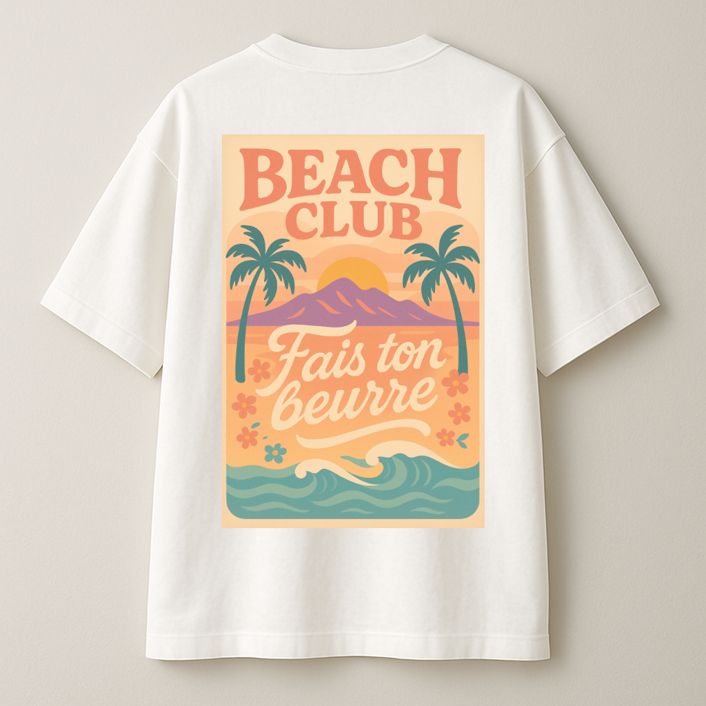 T-shirt Beach Club Oversize
