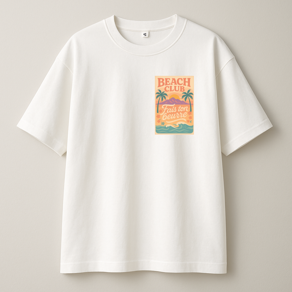 T-shirt Beach Club Oversize