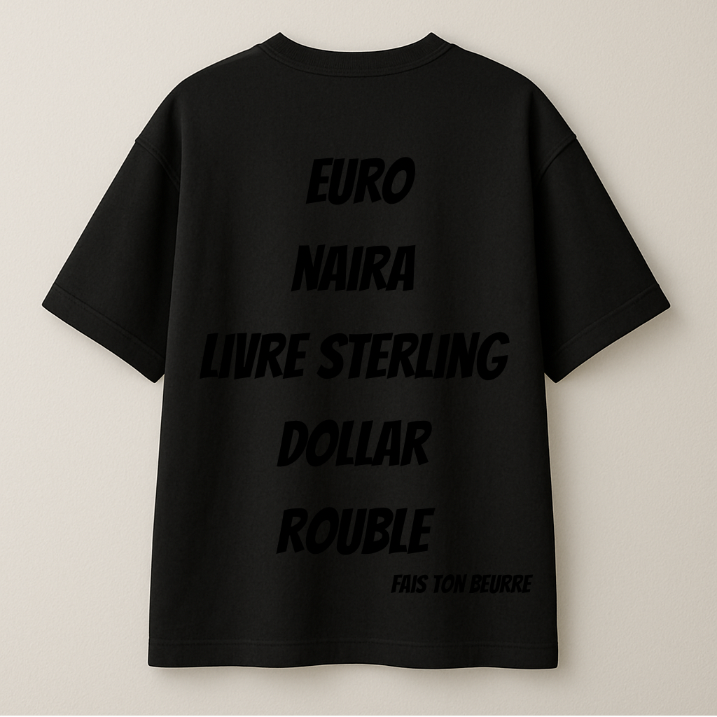 T-shirt D. Oversize full black